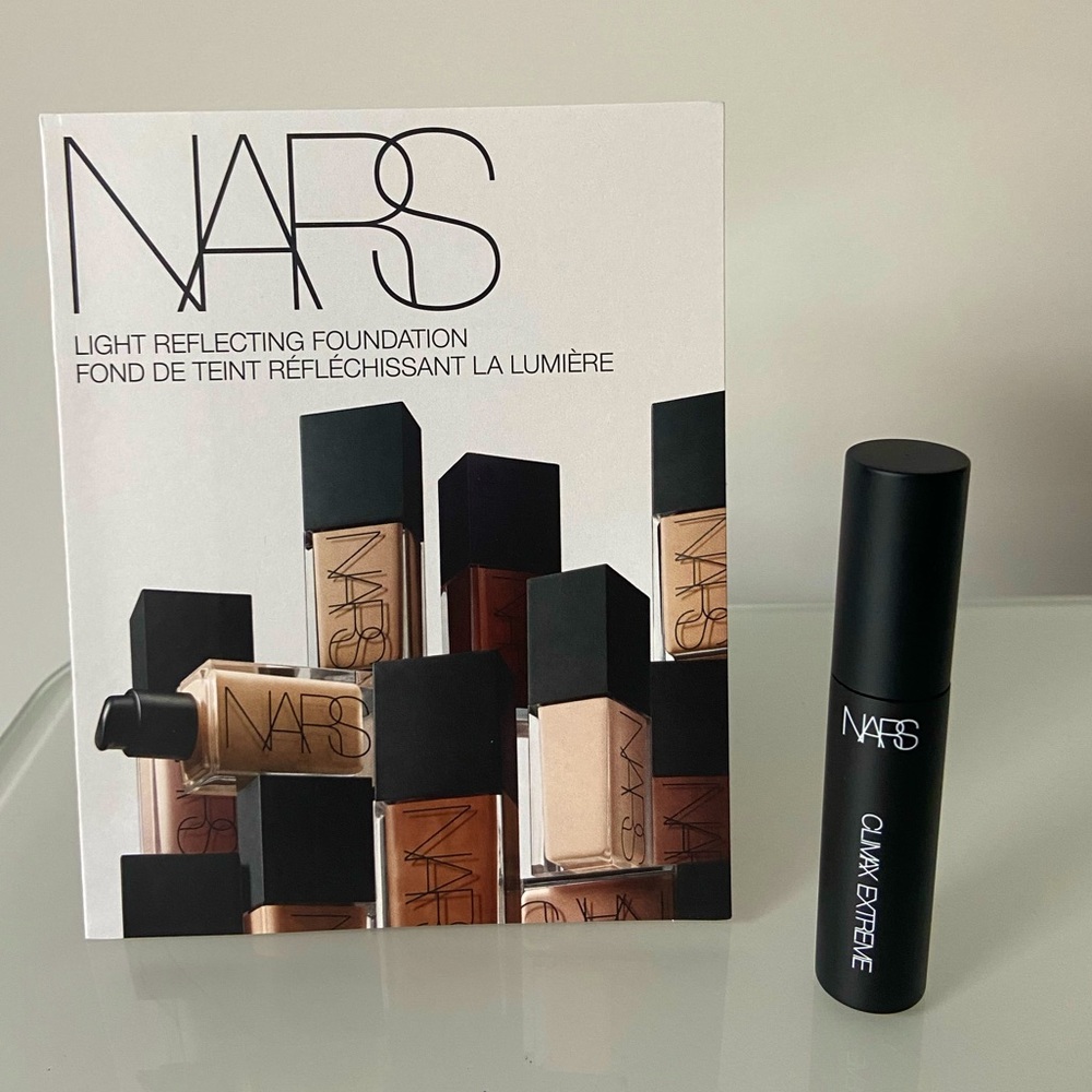 3/$30 💗 NARS Makeup Bundle: Climax Extreme Mascara, Light Reflecting Foundation
